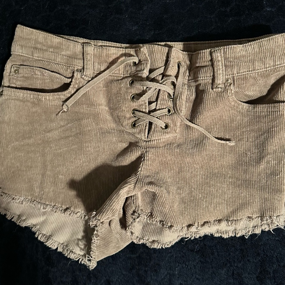Billabong High Waist Tan Corduroy Shorts